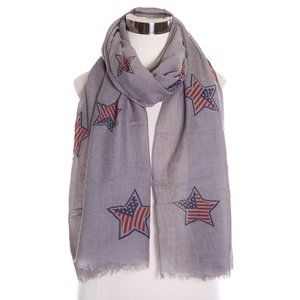 Elegant Essence American Theme Pattern Print Scarf